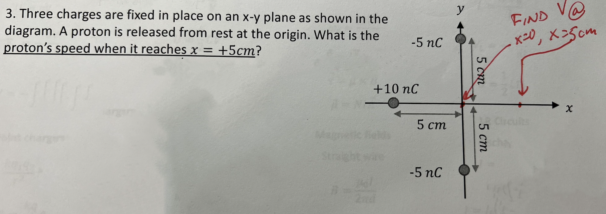 Thank you! V 1. An electron at x = 0 is given