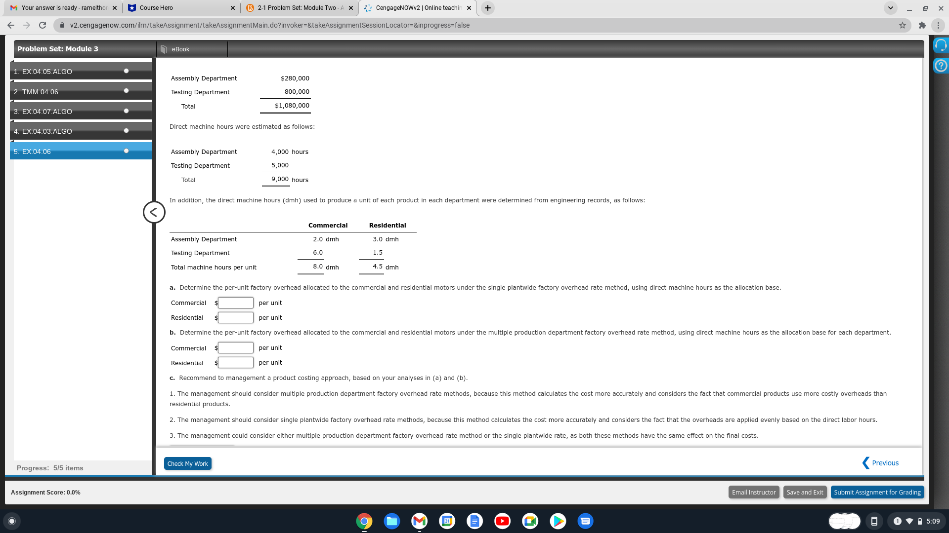 @ 2-1 Problem Set: Module Two - A x CengageNOWv2 | Online
