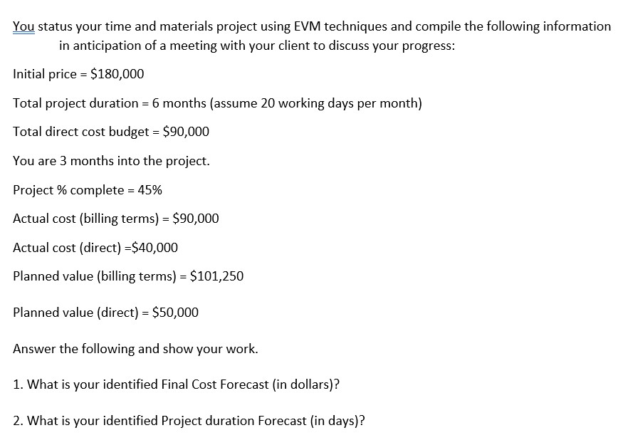 compile the following information in anticipation of a meeting with your client