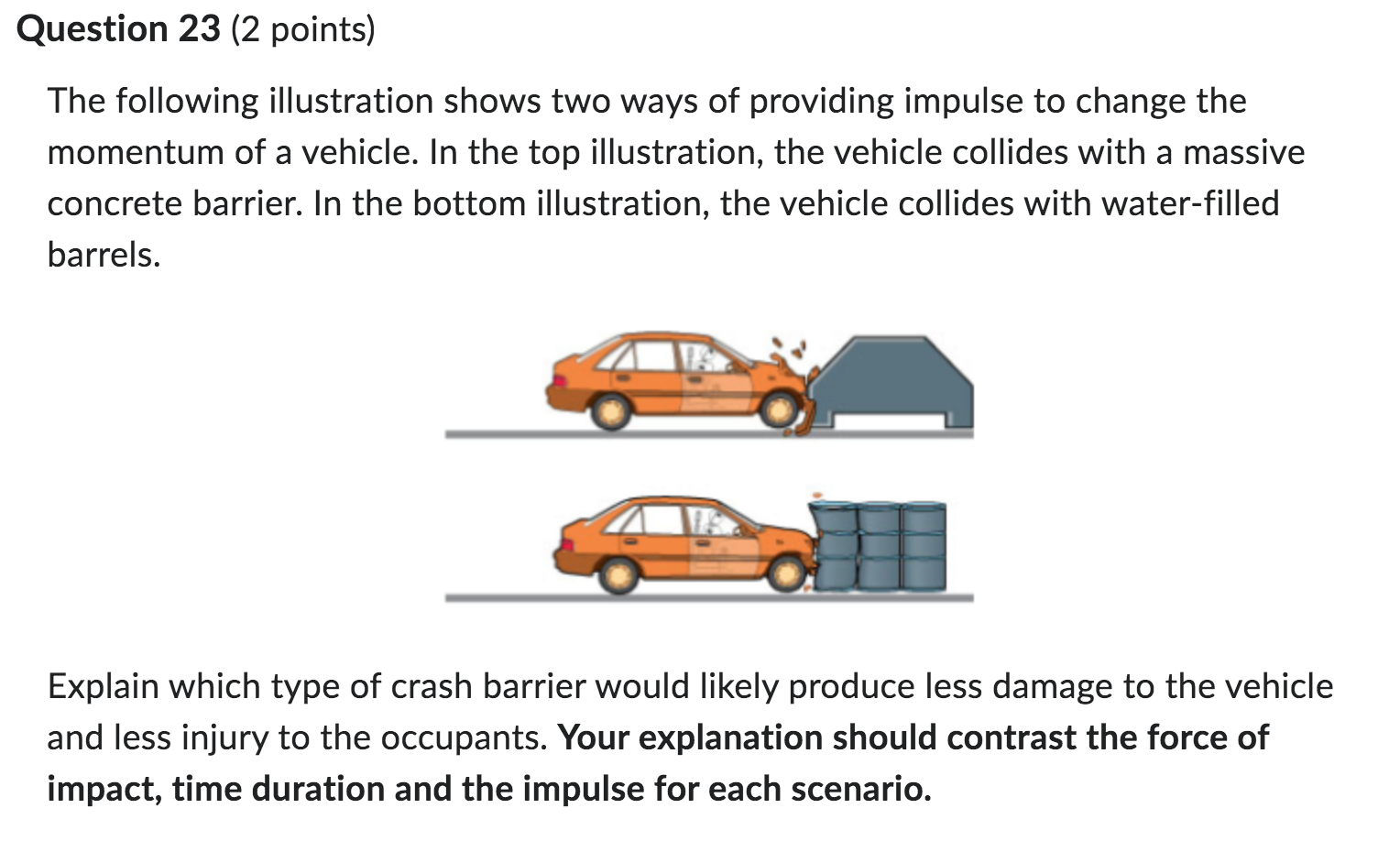 between the force on a 0.801 kg football and the time the