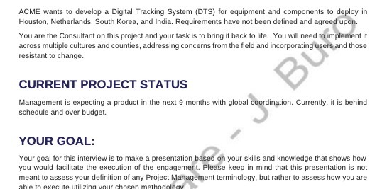ACME wants to develop a Digital Tracking System (DTS) for equipment