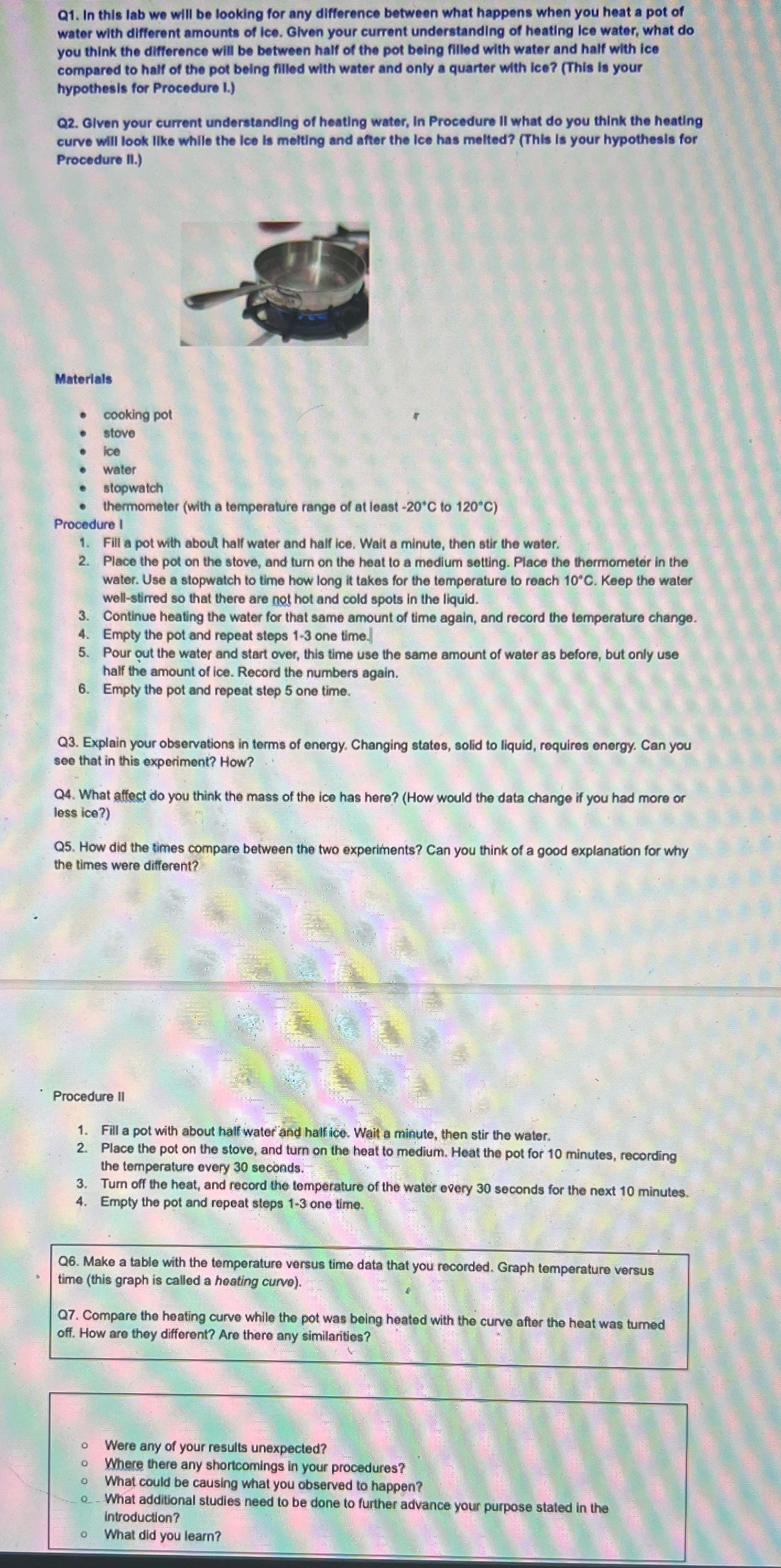 Q1. In this lab we will be looking for any difference