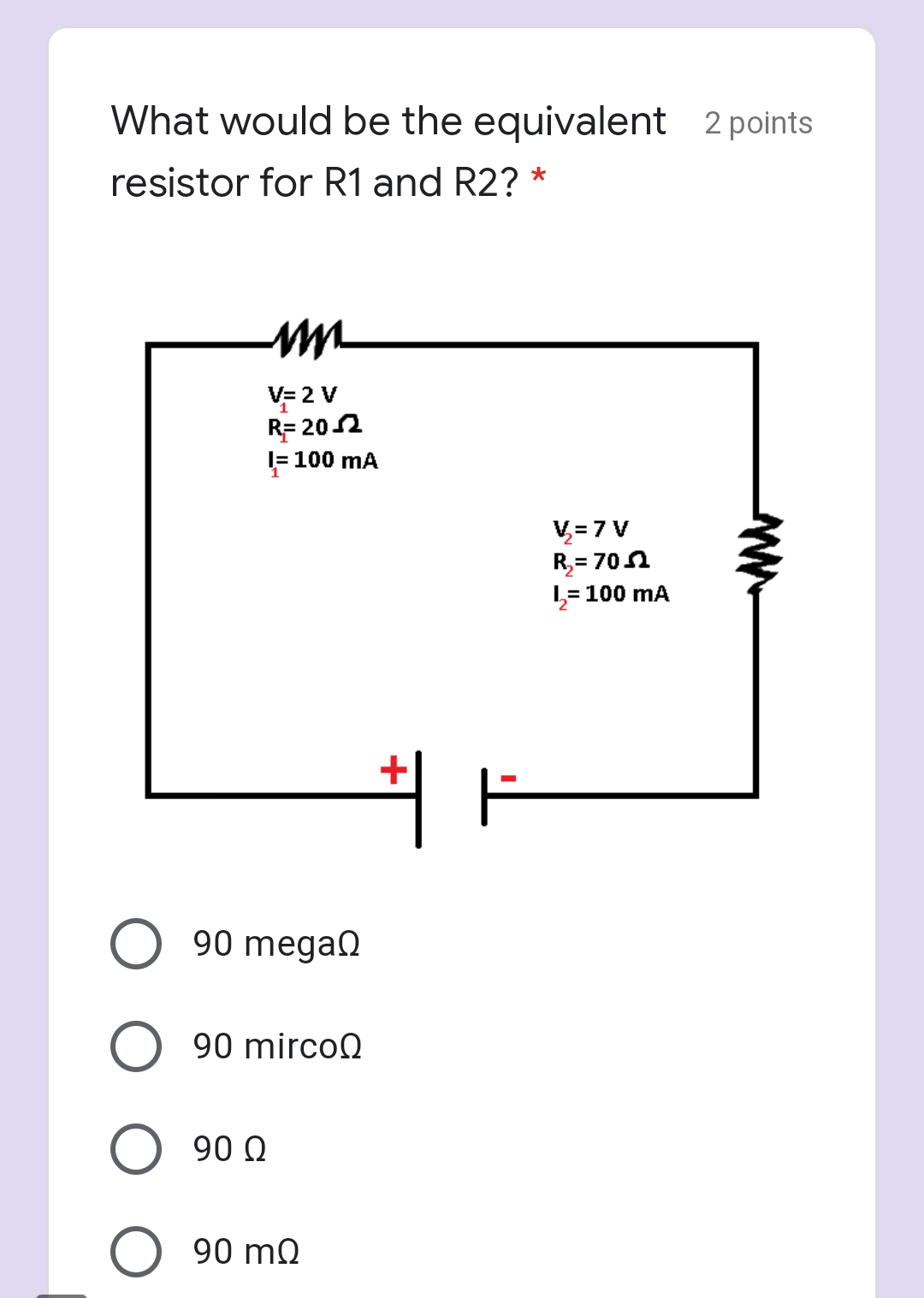 happened to the voltage 2 points and current in the different resistors