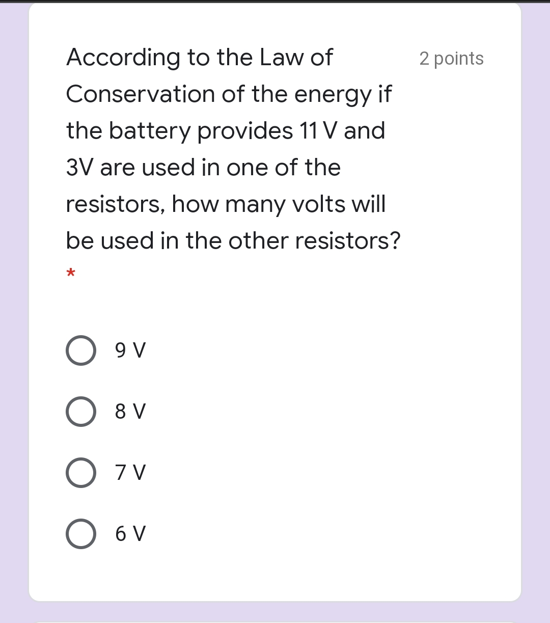 resistors connected in series 0 V is the same, but I is