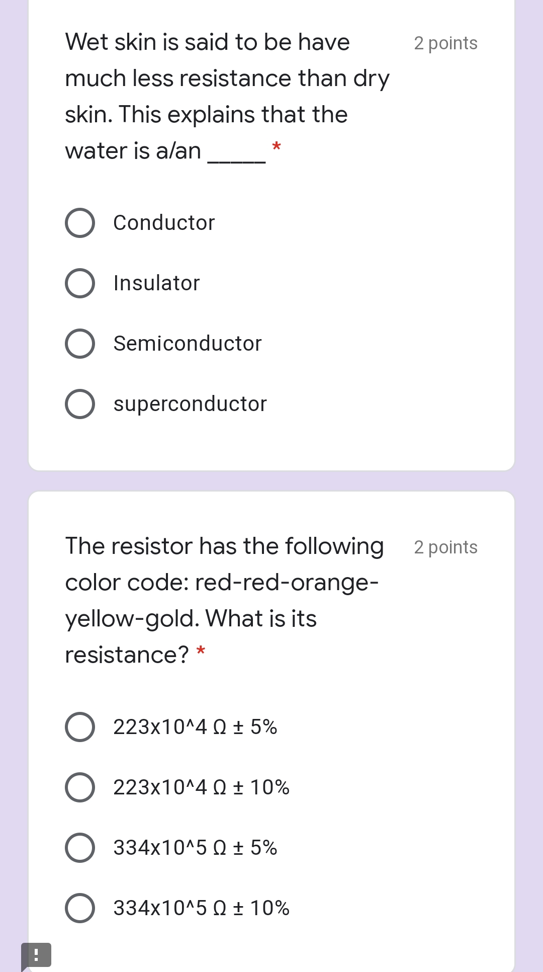 * O Alternating current 0 Conventional current 0 Direct current 0 Electron