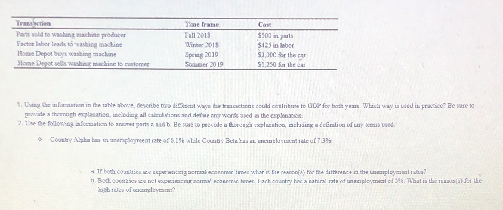 please answer each question in depth don't give me one line answer