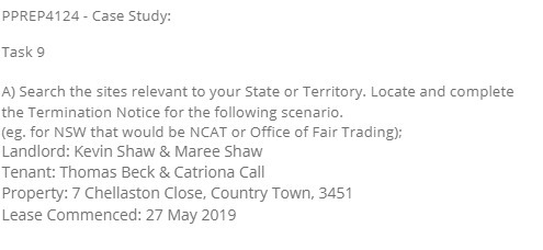 to your State or Territory. Locate and complete the Termination Notice for