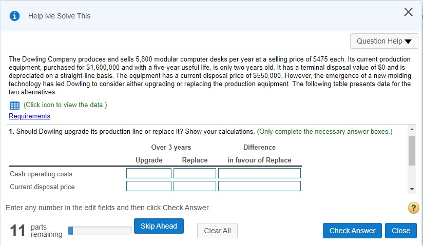 Help Me Solve This X Question Help V The Dowling Company
