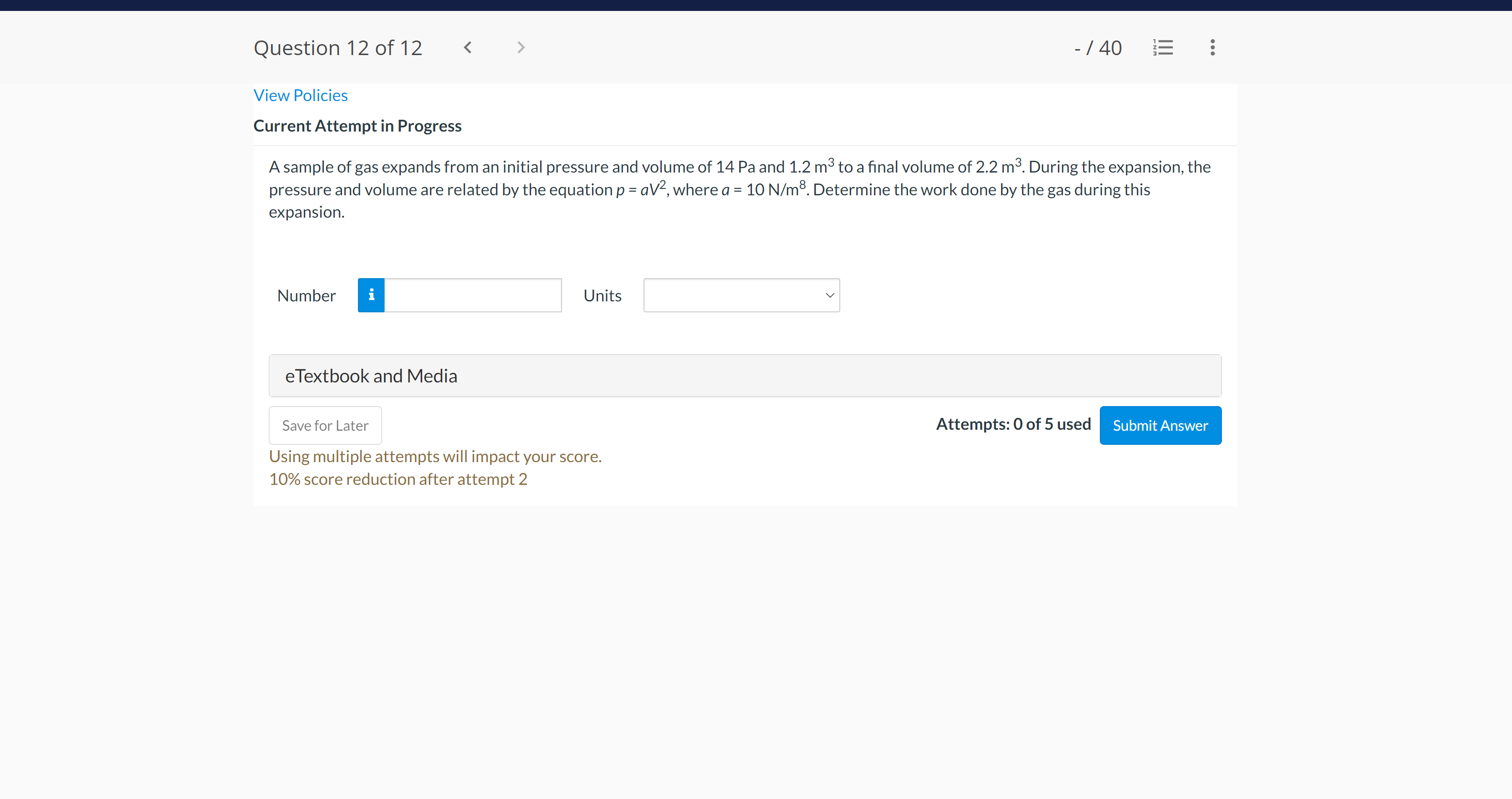 Can someone answer this problem please Thank You! Question 12 of12 -