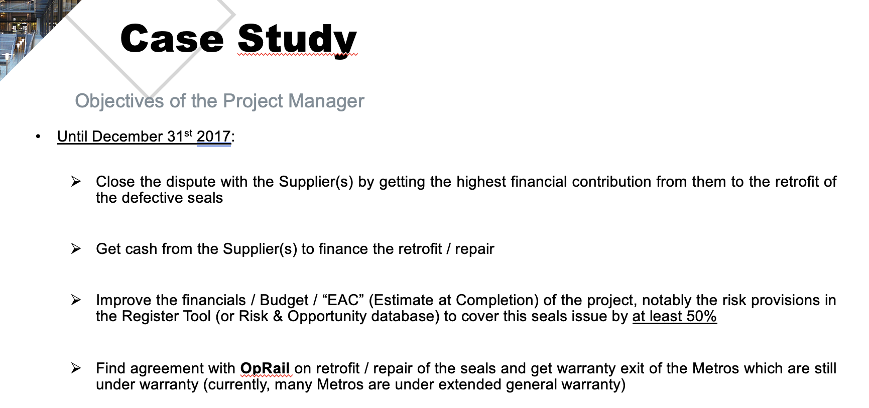 a sub-supplier, Canaflex (CA), specialized in window seals, Glass Industries controls the