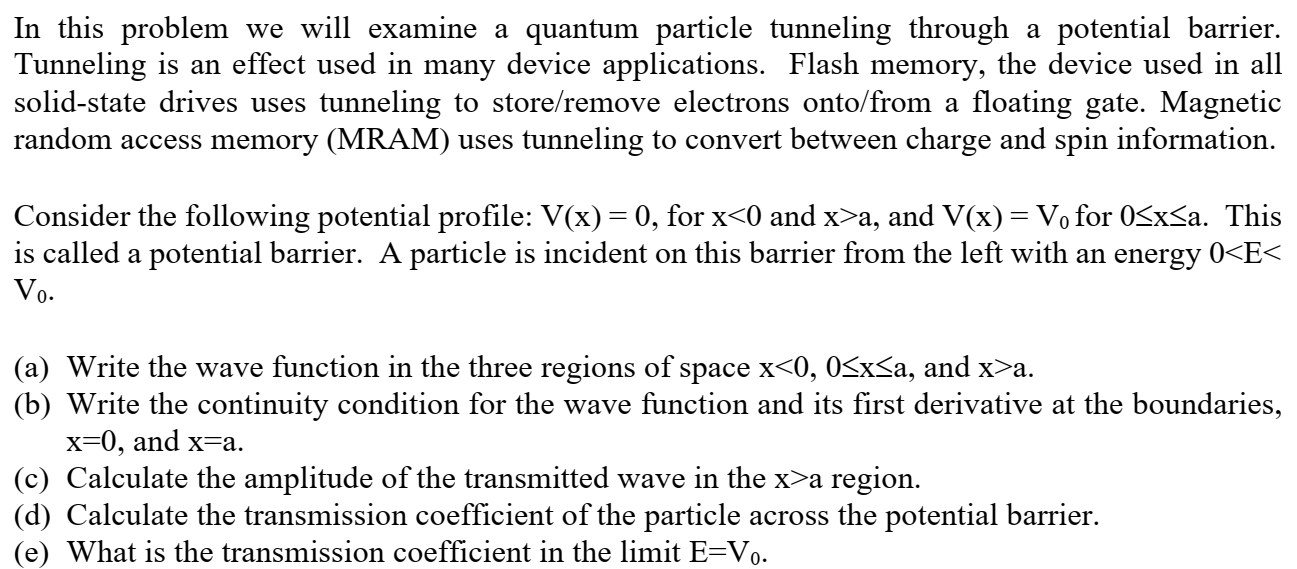 Show your work for all parts. In this problem we will examine