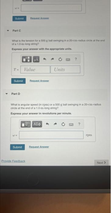 bail to move in a horizontal cardde of radius r. The following