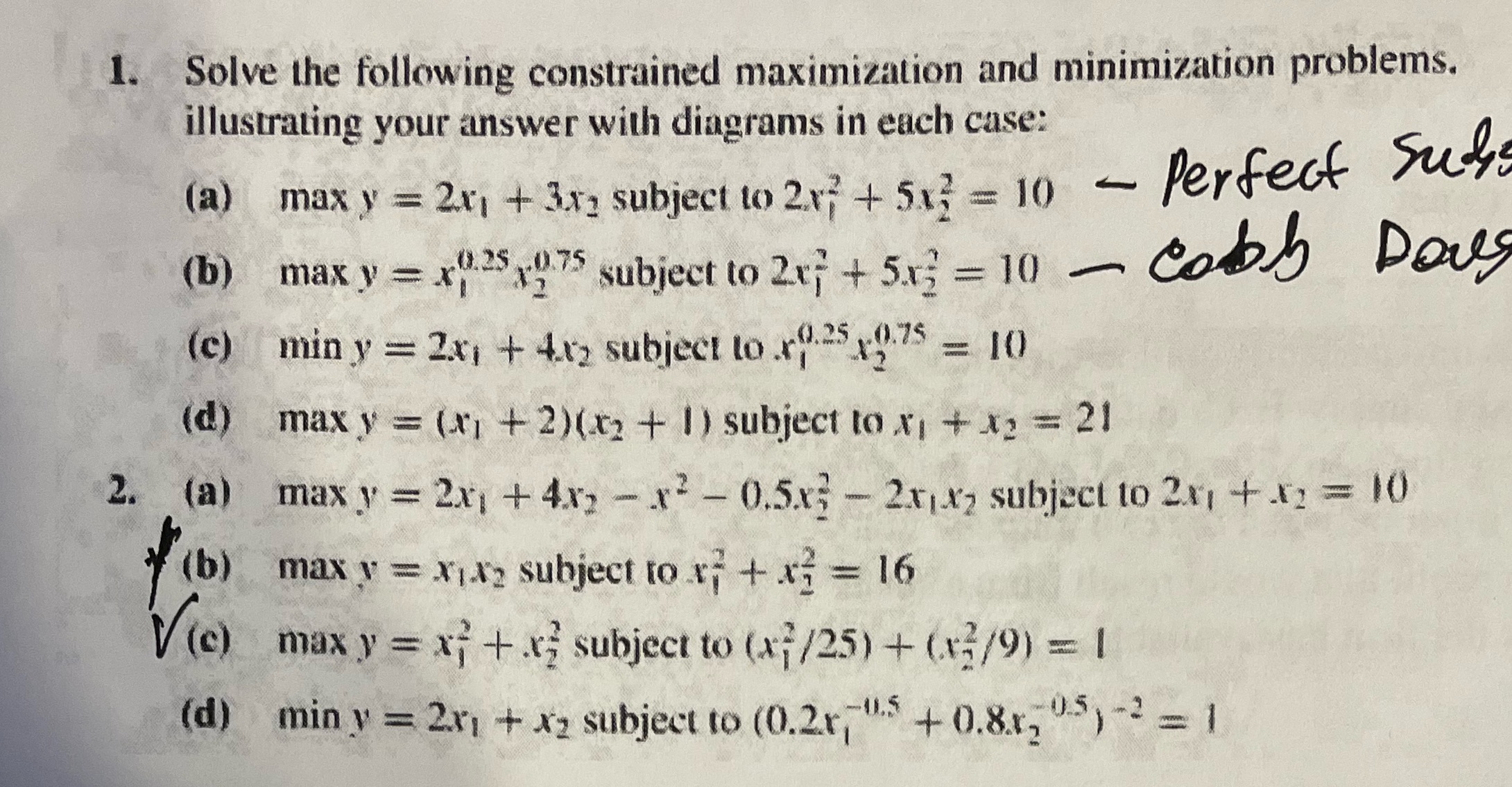 Need help with 2c and 2d please show all work 1. Solve