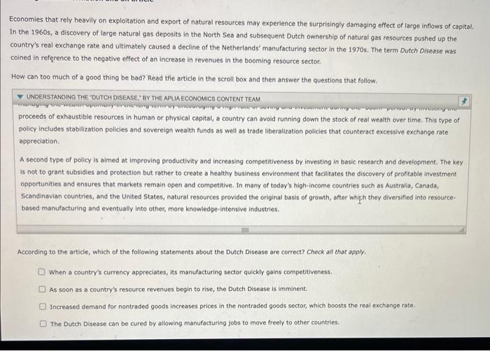 Please choose correct option and explain step by step with reasan Economies