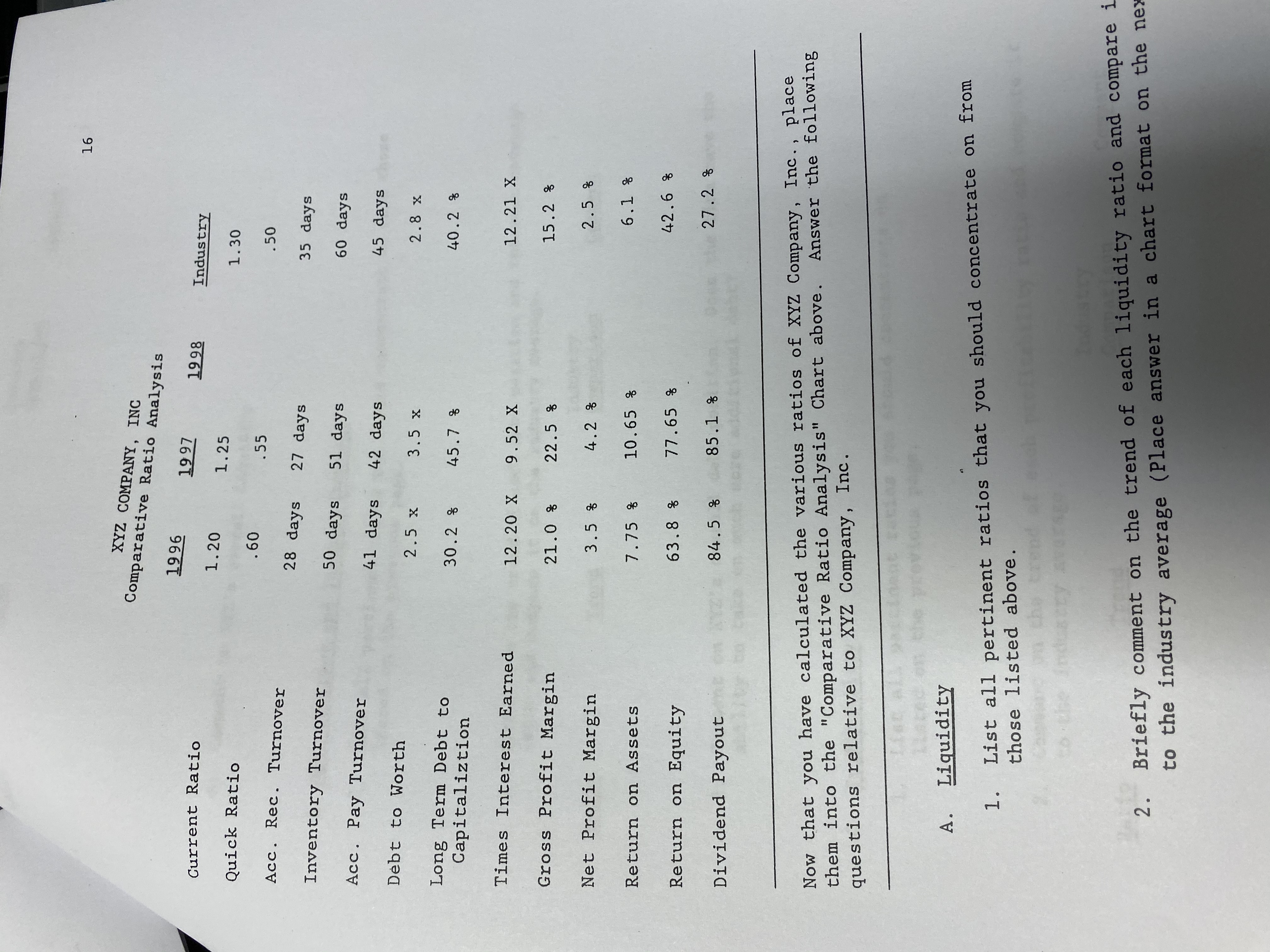 graded 18 3. Why is XYZ Company's ROE so much higher than