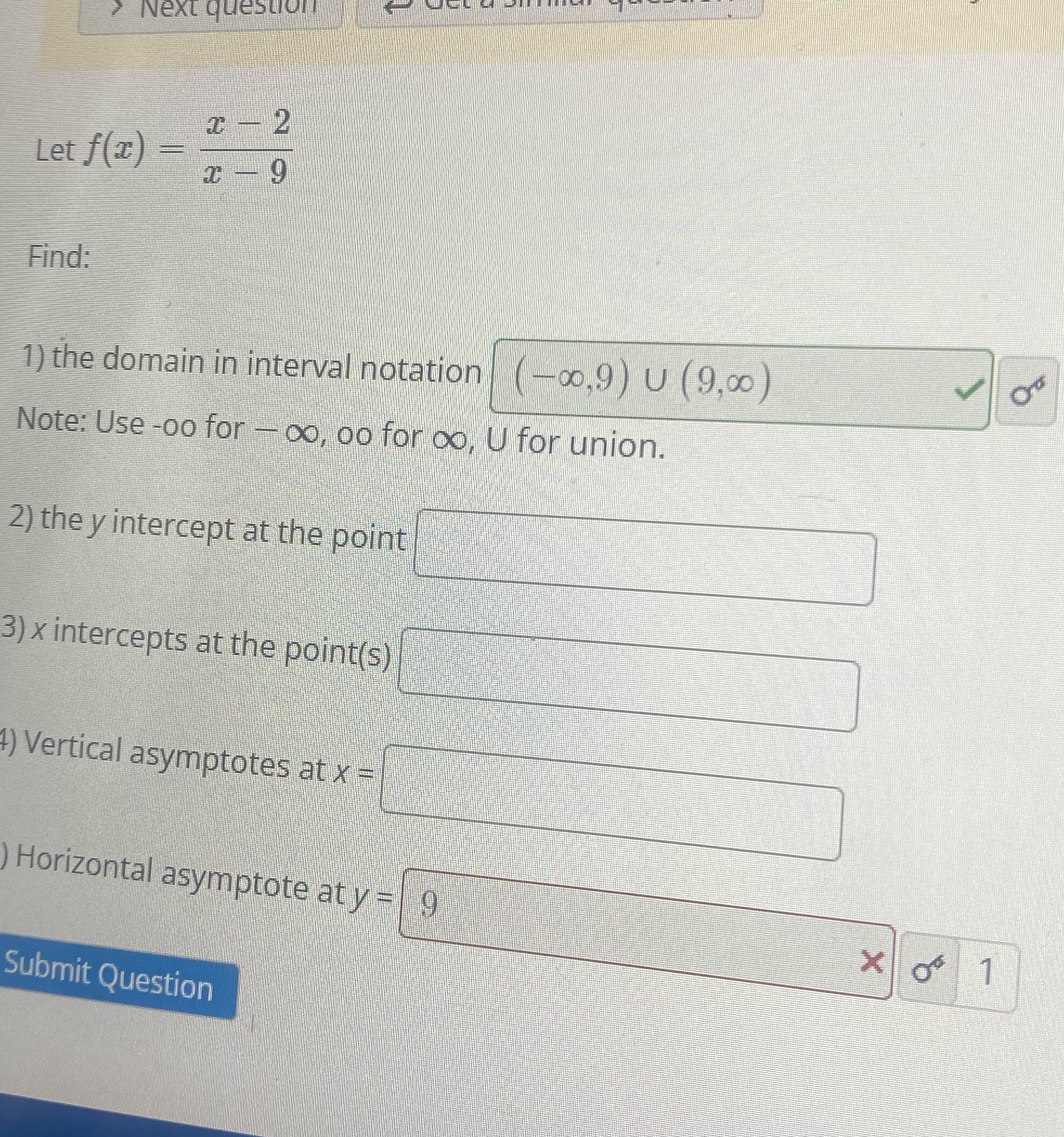  7 Next Question T - 2 Let f () T -