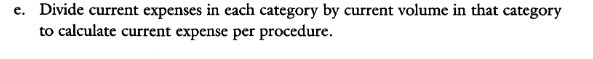 category to calculate current expense per procedure.