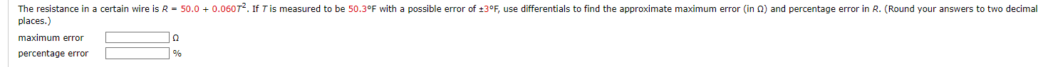 be 4.00 inches with a possibie error of :04]? in. Using differentials,