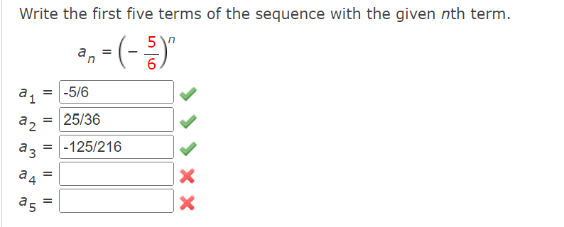 divergence of the sequence with the given nth term. If the sequence