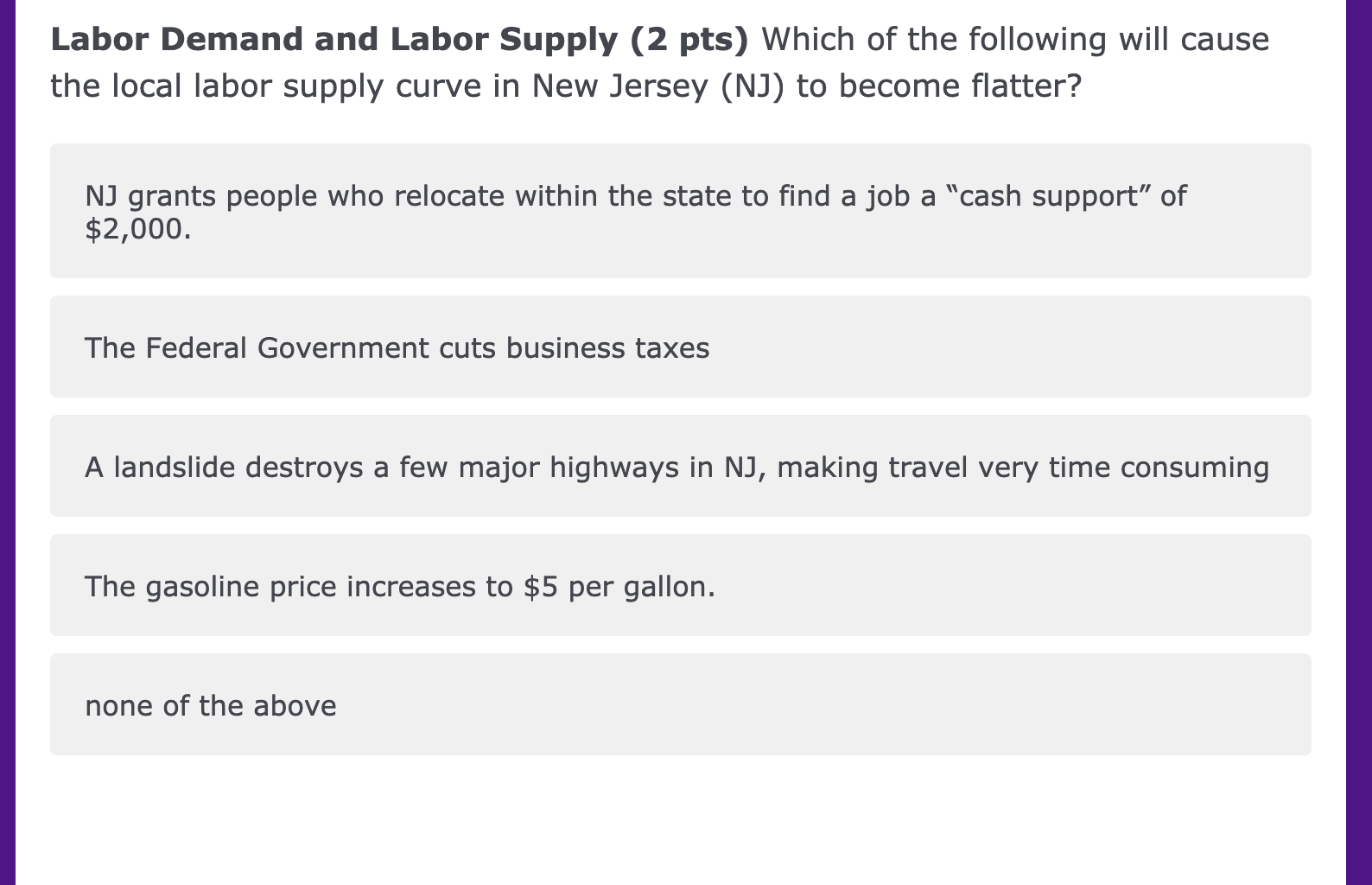 May I ask which one is the correct answer? Labor Demand and