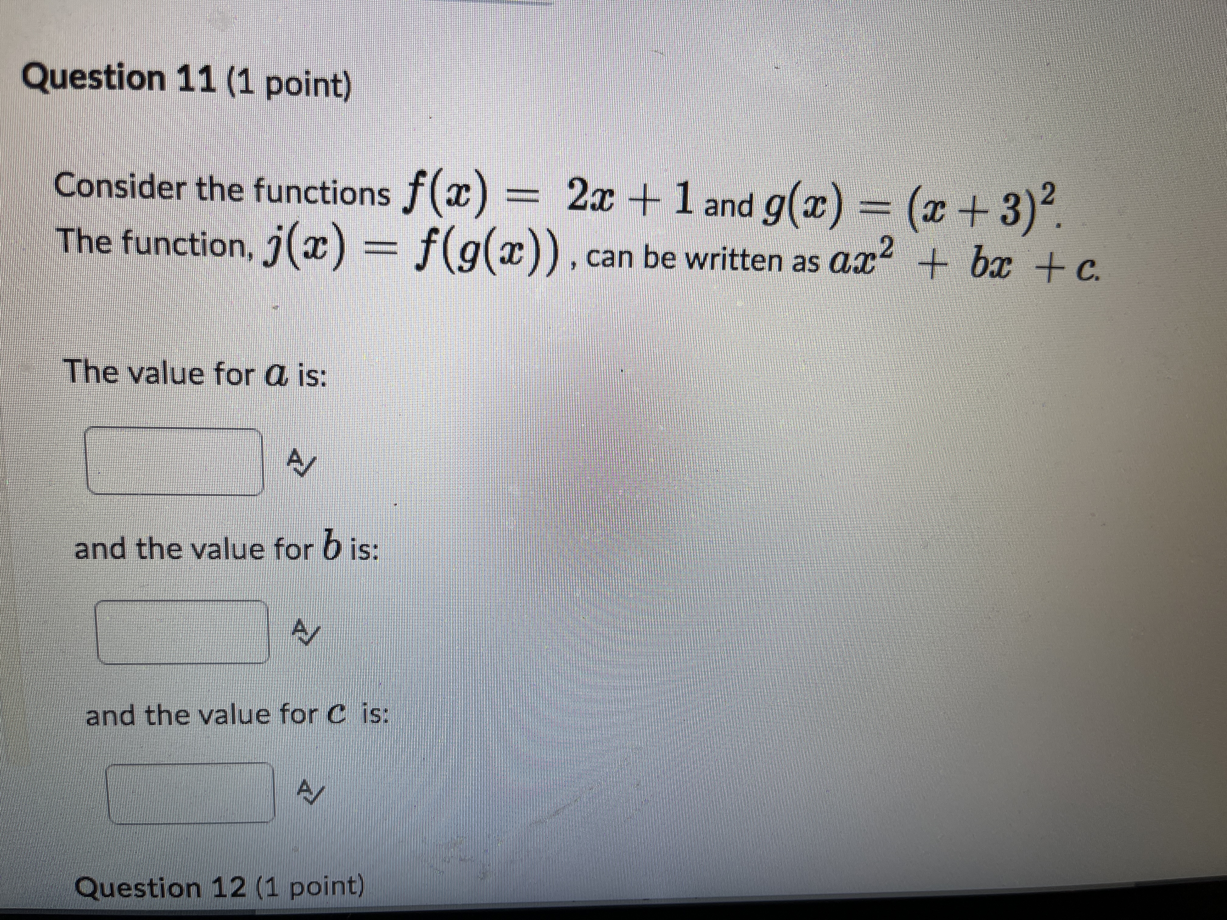 +1, determine b(x) = (h(g(f(x ) ) ) including restrictions on the