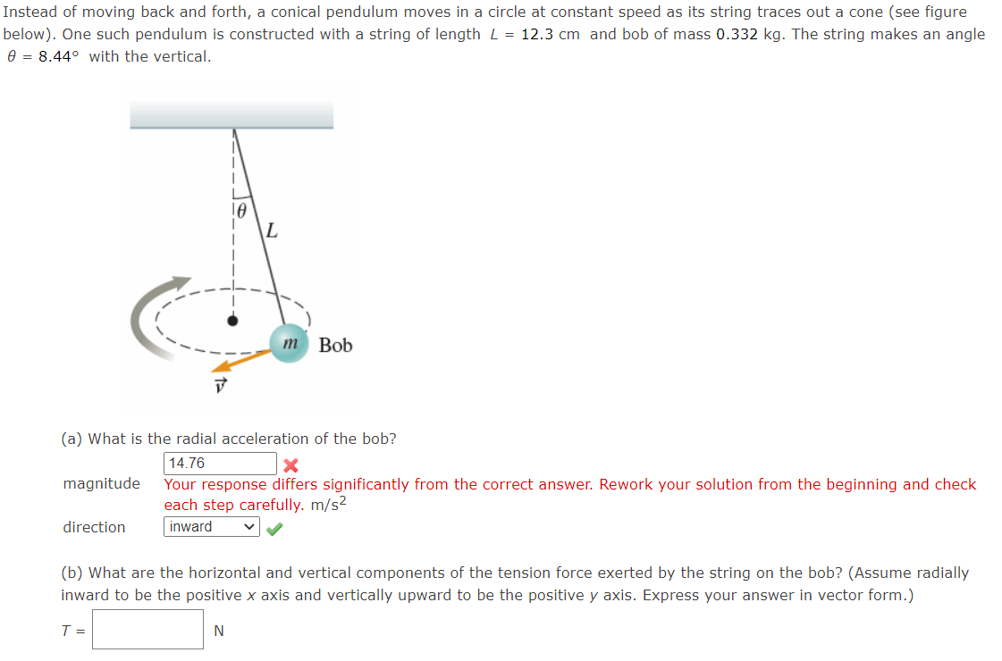 a circle at constant speed as its string traces out a cone