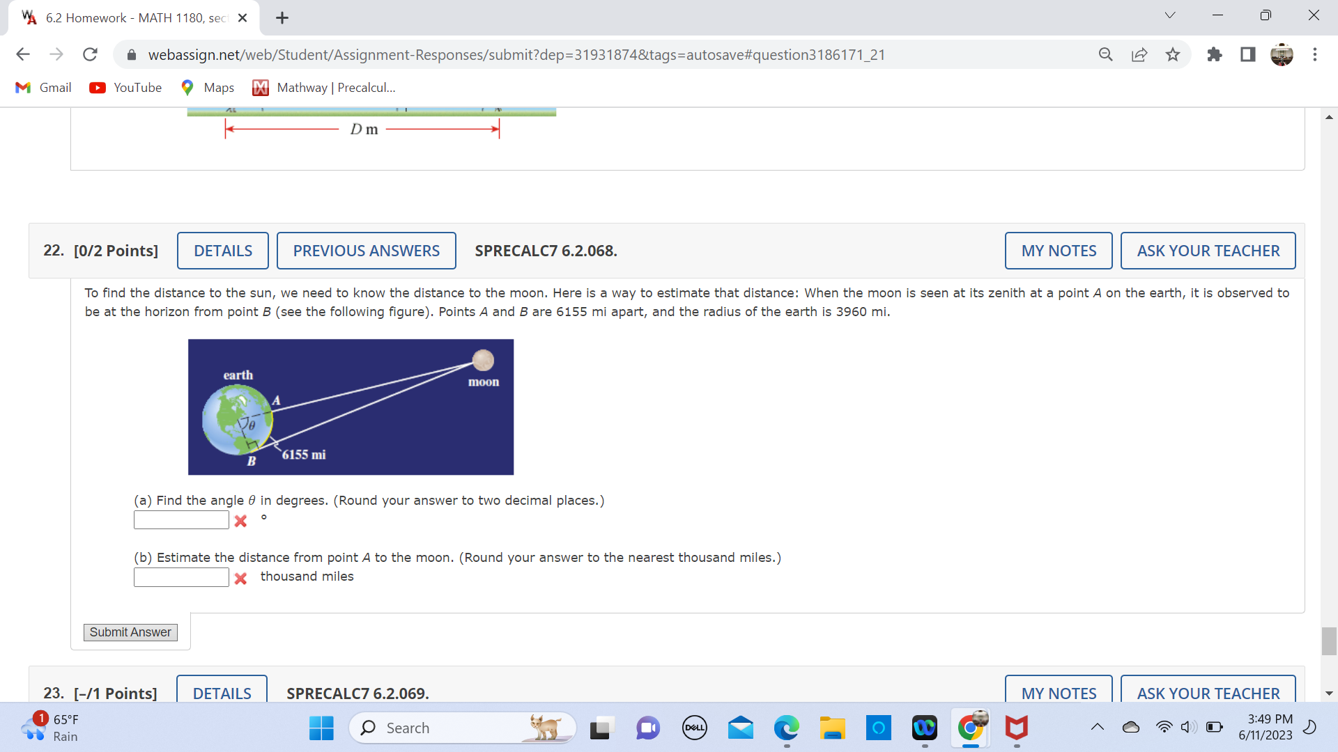 (7 6 2 nna MY NOTES ACK VOUIR TEACHER 1 65OF 3:47