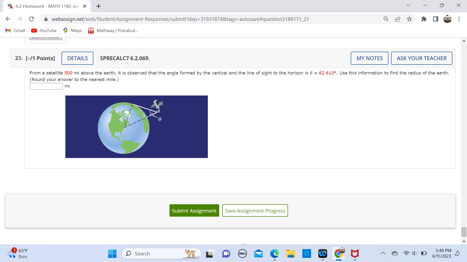 PM Rain O Search 6/11/2023 DVA 6.2 Homework - MATH 1180, sect