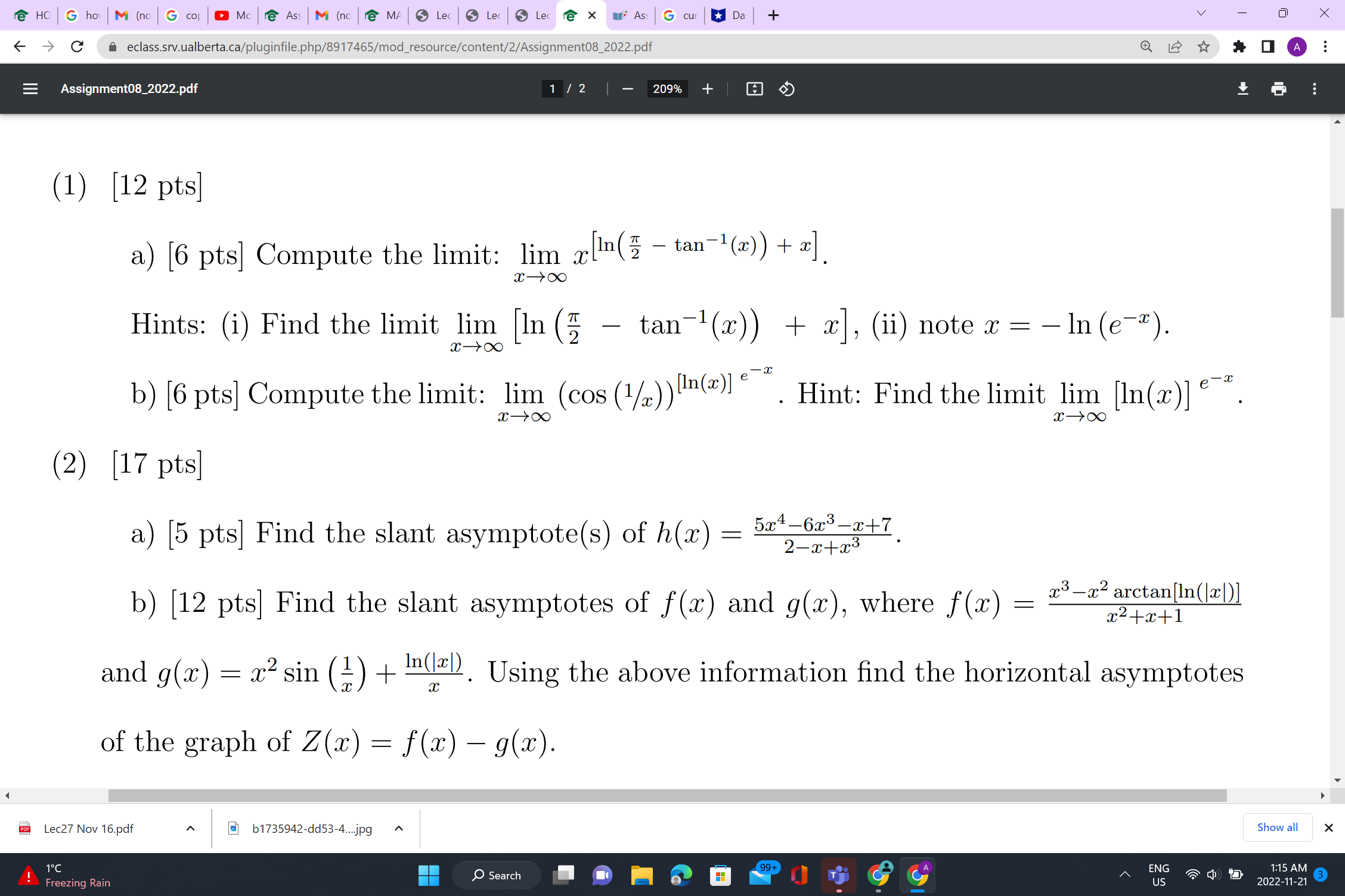 Ass M (no @ MA & Lec & Lec & Lec @