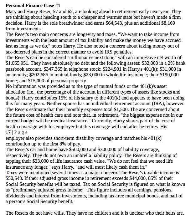 looking ahead to retirement early next year. They are thinking about heading