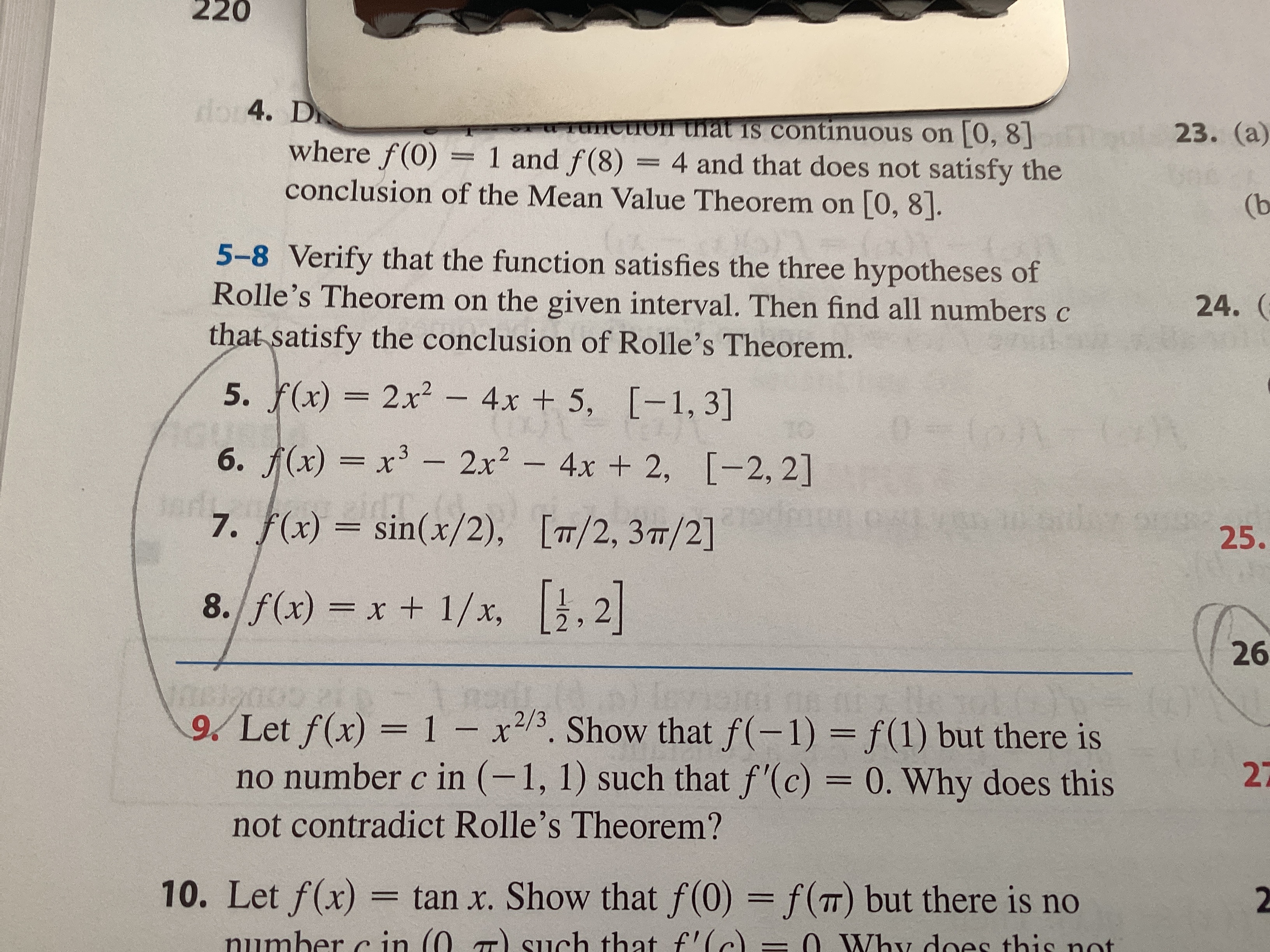 explain please #7 and 8 220 4. D a function that is
