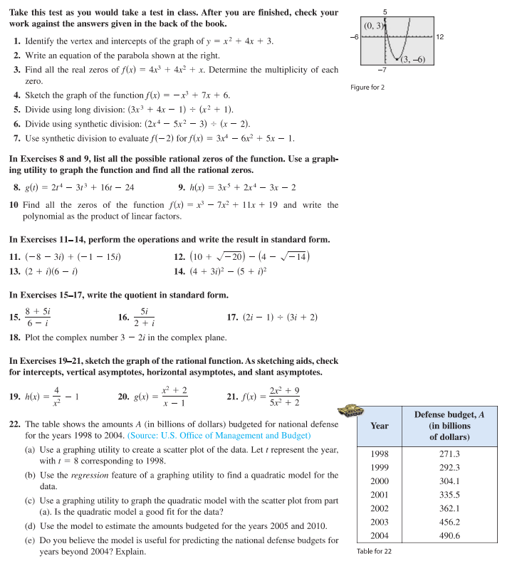 project 2 pre calc Take this test as you would take a