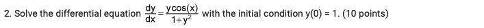 not have a solution. (10 points)4. The table below gives selected values