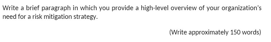 Write a brief paragraph in which you provide a high-level overview