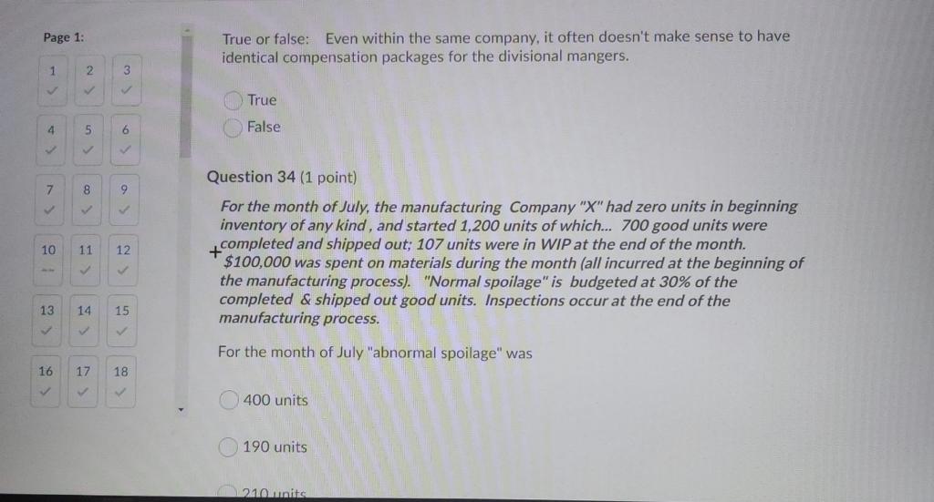  please answer correctly Page 1: Your Company has 2 support departments