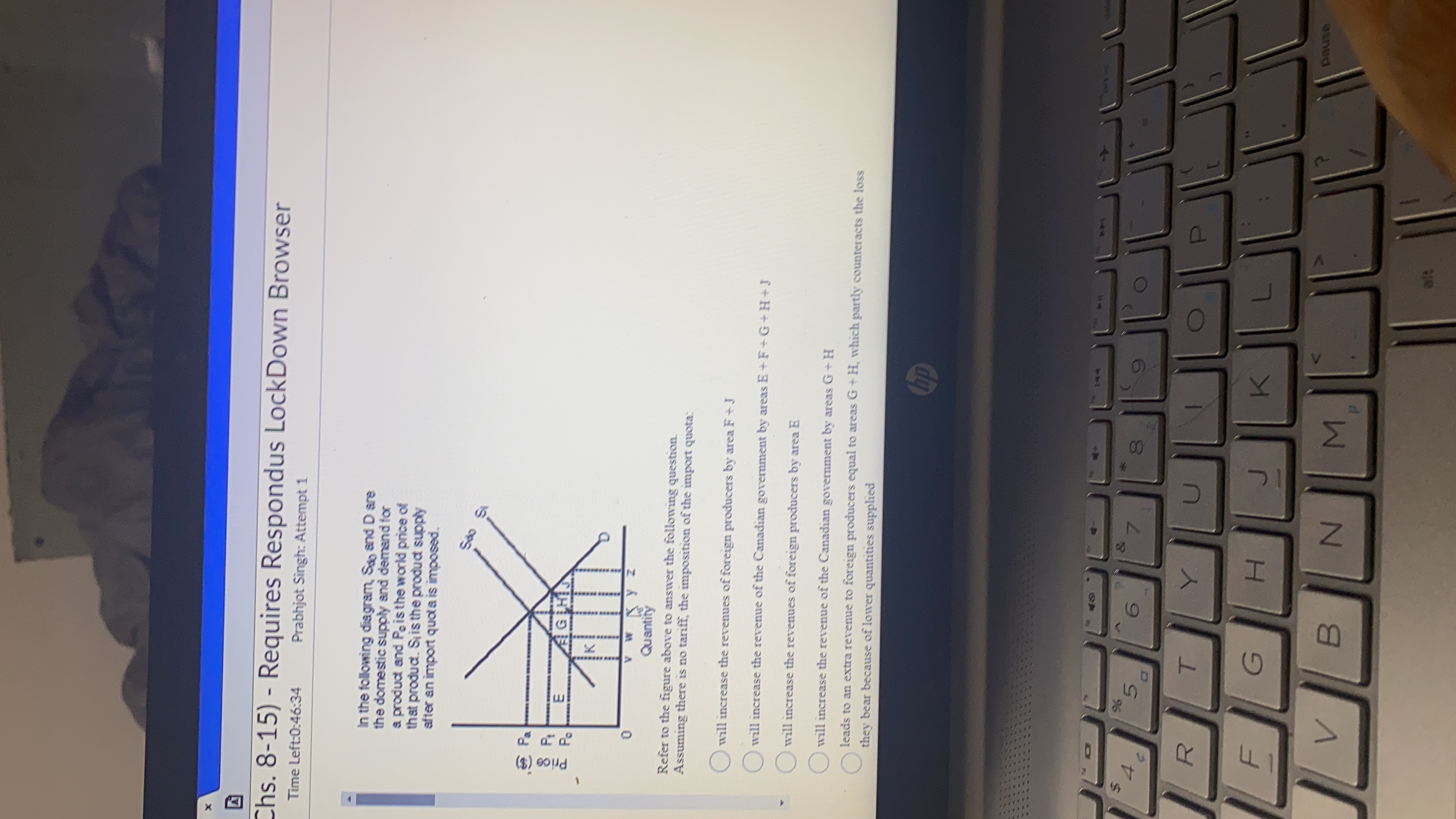 hs. 8-15) - Requires Respondus LockDown Browser Time Left:0:55:06 Prabhjot Singh: