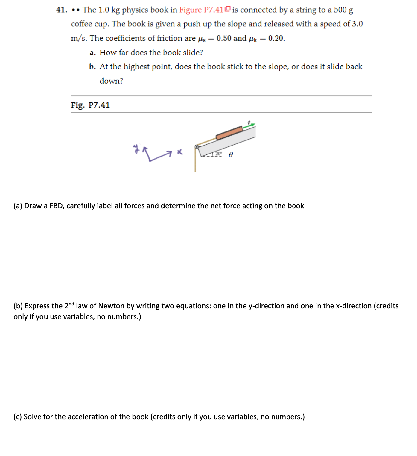 41. 0 - The 1.0 kg physics book in Figure 137.411