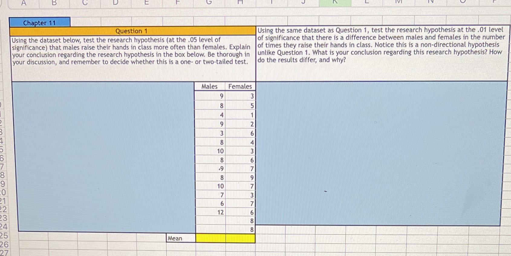 I need help answering this question A B Chapter 11 Question 1