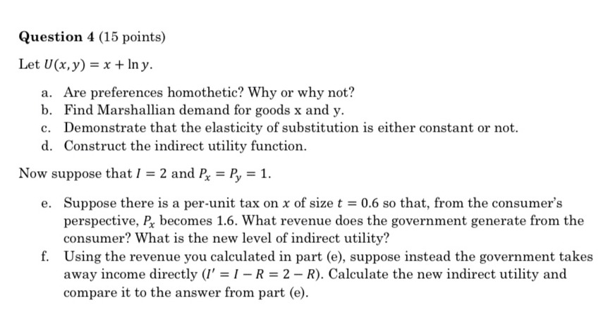 Solve it Question 4 (15 points} Let U(x,y) = x + lay.