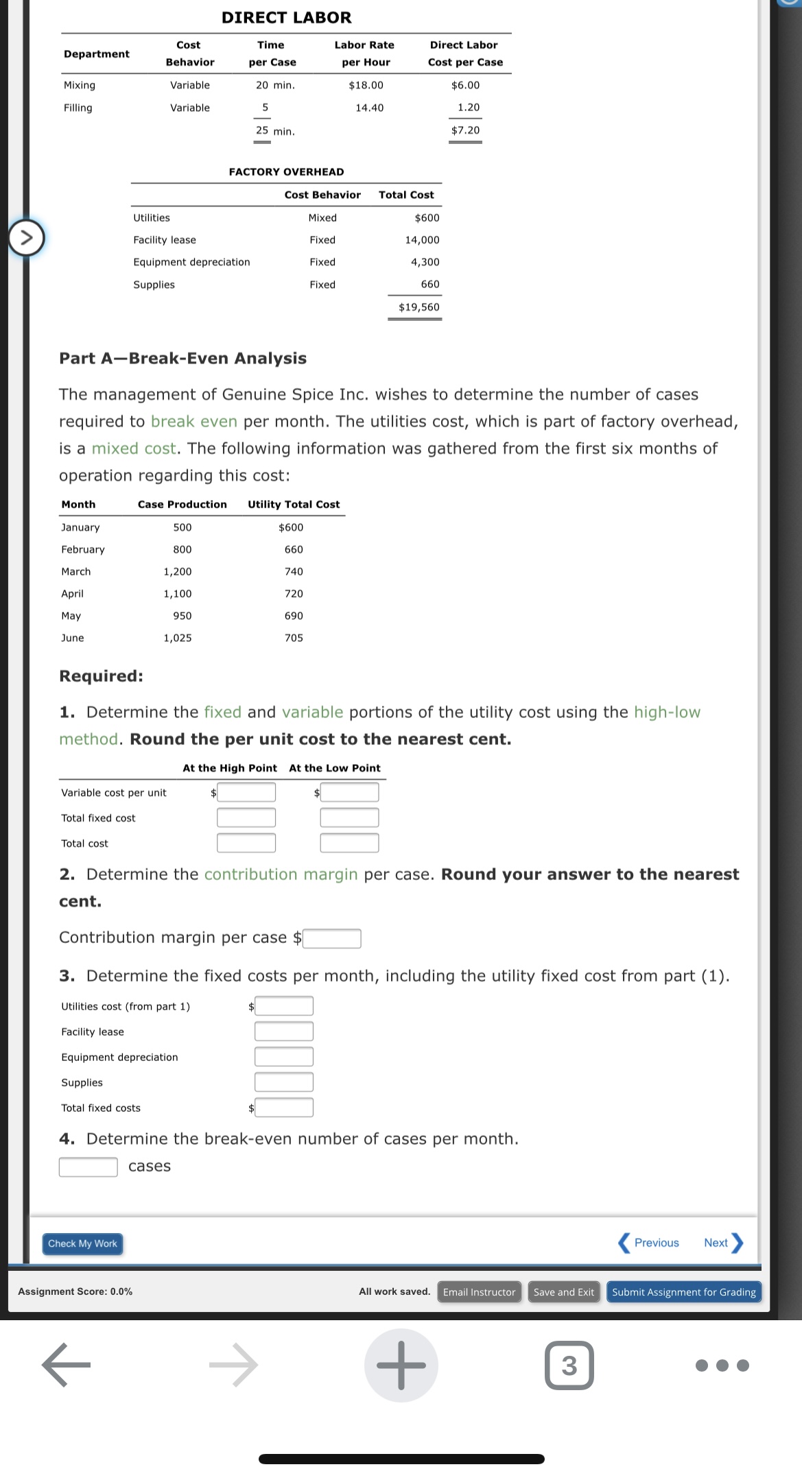 Hi I need help with this question please? DIRECT LABOR Cost Time