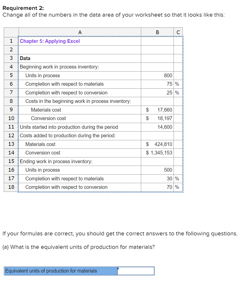  Requirement 2: Change all ofthe numbers in the data area of