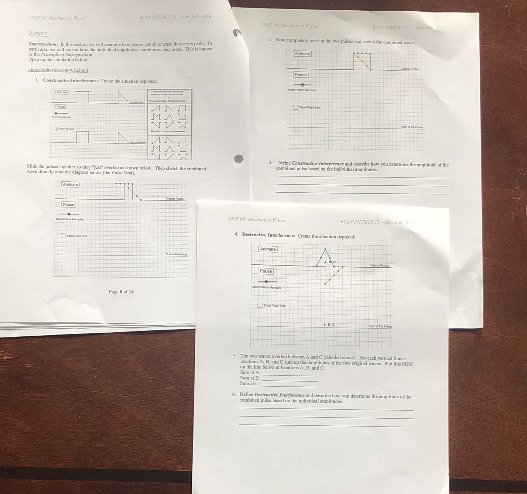  UNIT OS: Mechanical Waves BCLN PHYSICS 11 - Rev. Feb. 2019