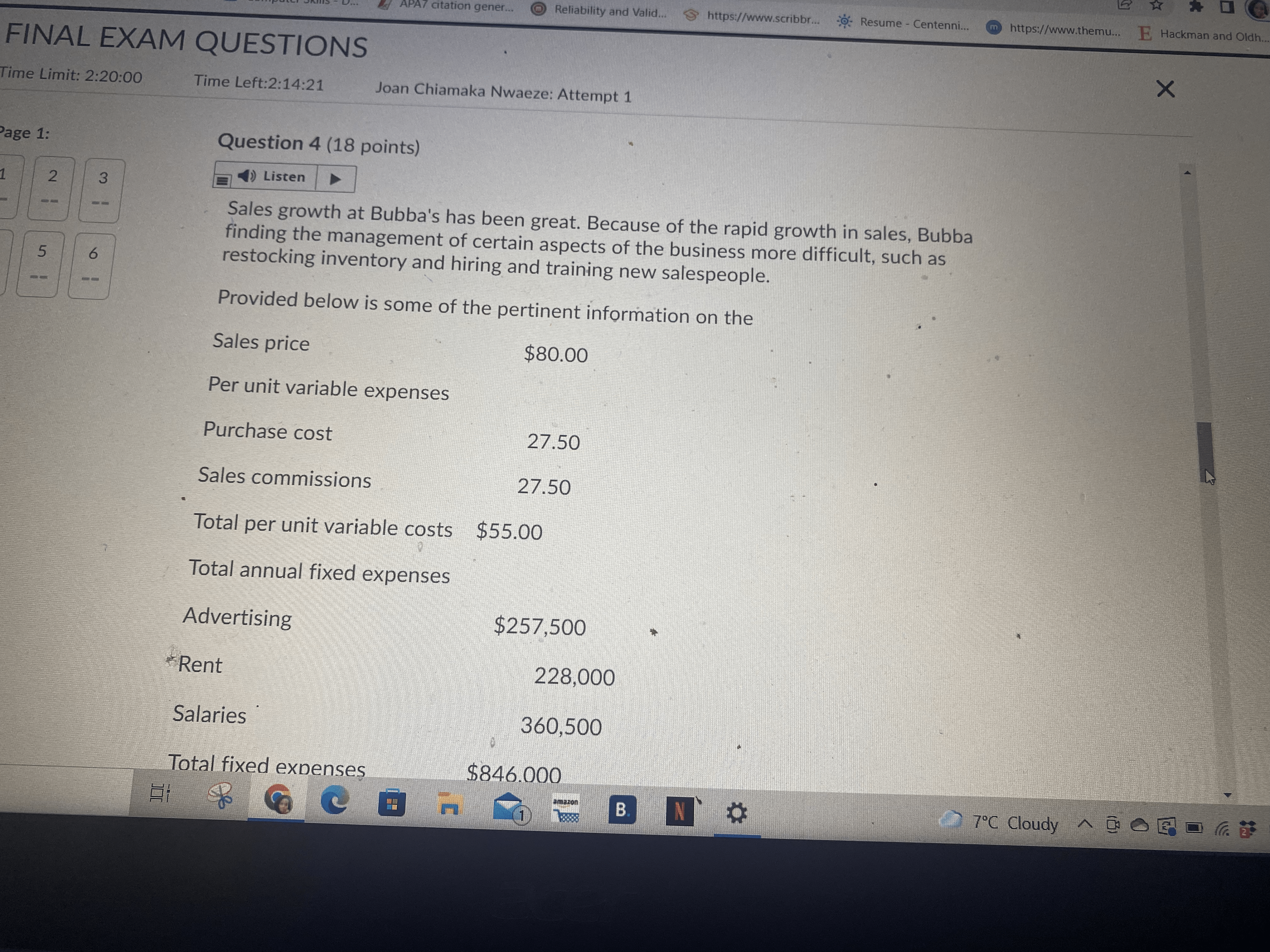 APA7 citation gener... Reliability and Valid... https://www.scribbr... @ Resume - Centenni