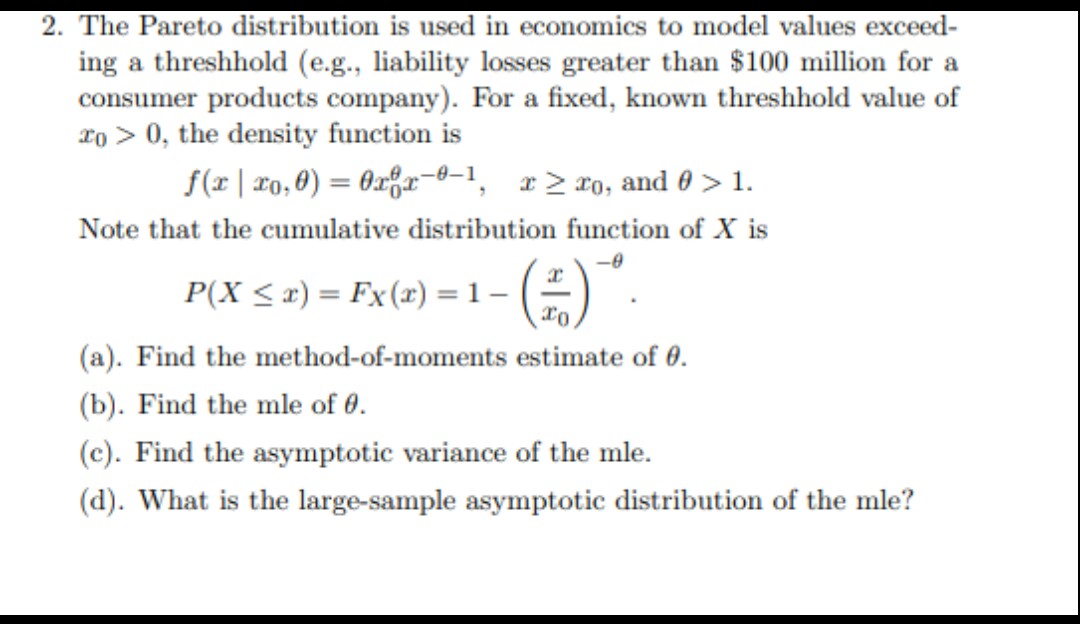 Statistics and probability (c). For the log-normal random variable X =