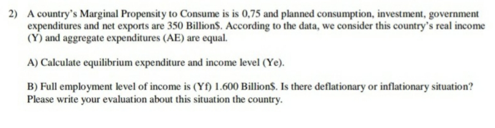 I will be grateful if you can answer. 2) A country's Marginal