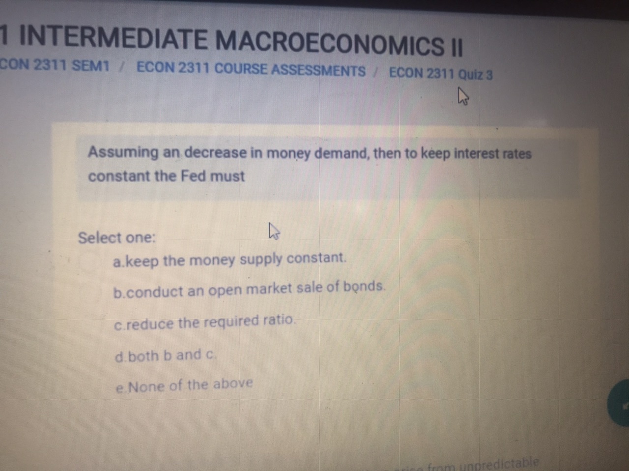 programs d. Both b) and c). Clear my choiceAutomatic fiscal stabilizers Select