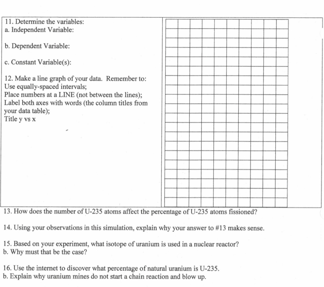 Resource: http://phet.colorado.edu 1 1. Determine the variables: a. Independent Variable: b. Dependent