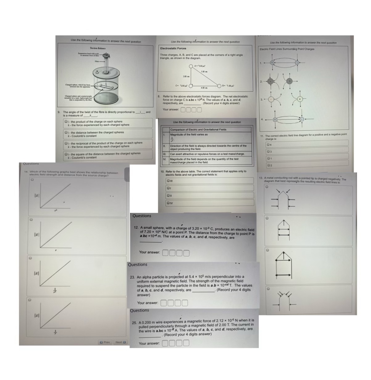 Use the following information to answer the next question Use the