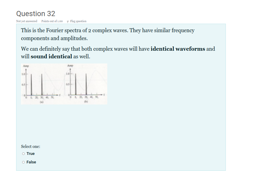 1 question- just answer - no explanation needed please Question 32 Not