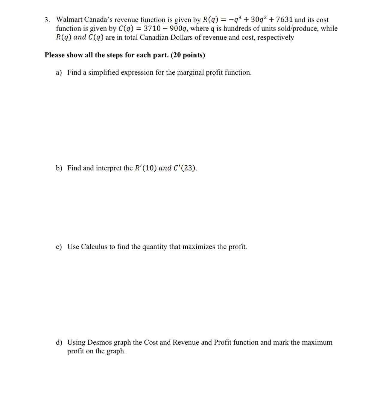 26 20 28 25 30 20 2. Use Desmos and an integral
